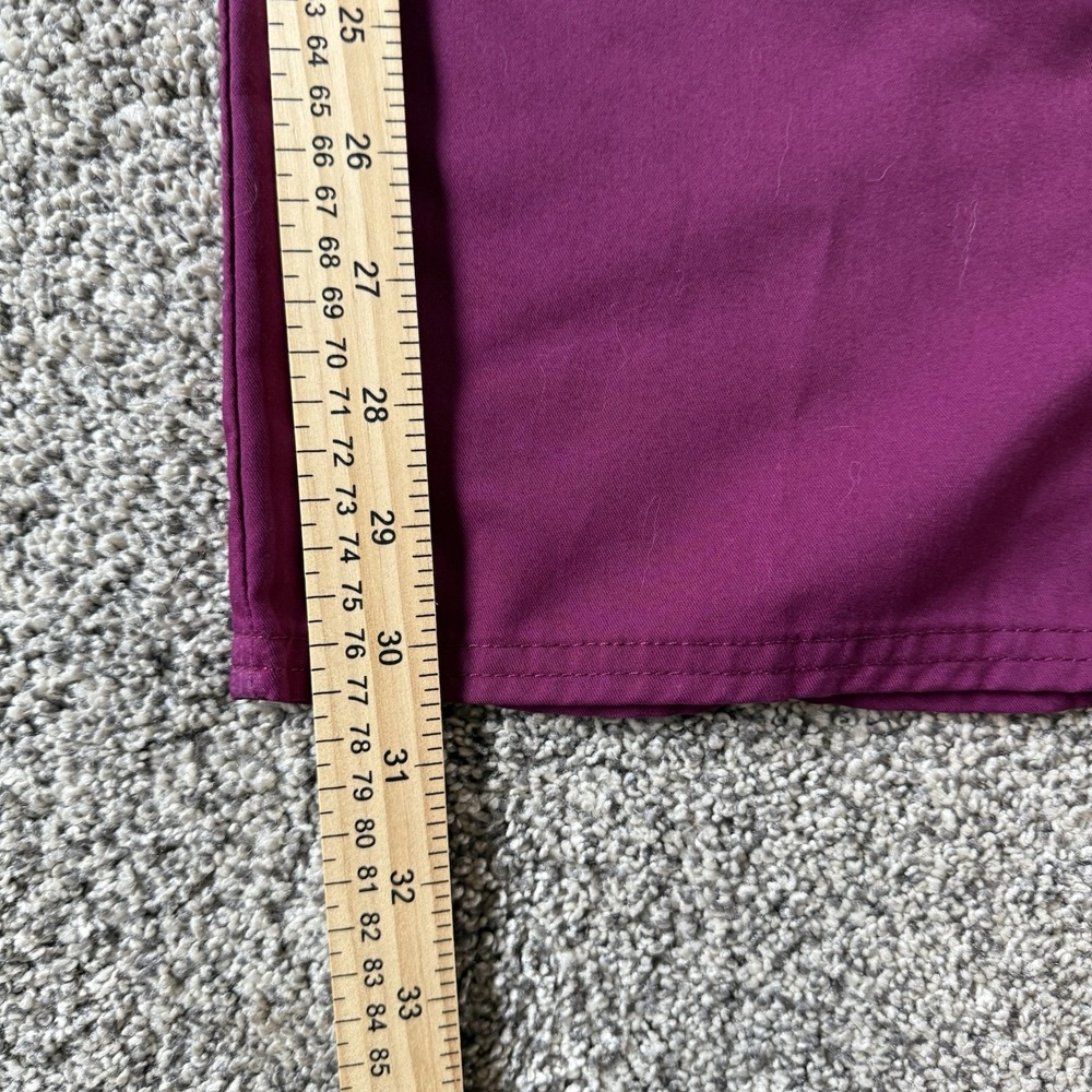Cherokee Workwear Revolution Size M Tall Slight‎ Flare Drawstring Scrubs Maroon - Picture 9 of 9